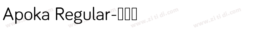 Apoka Regular字体转换